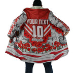 Personalised Sydney Swans ANZAC Cloak Military Remembrance Australian Football Mascot Camouflage