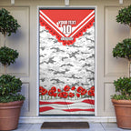 Personalised Sydney Swans ANZAC Door Cover Military Remembrance Australian Football Mascot Camouflage