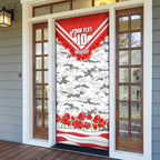 Personalised Sydney Swans ANZAC Door Cover Military Remembrance Australian Football Mascot Camouflage