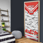 Personalised Sydney Swans ANZAC Door Cover Military Remembrance Australian Football Mascot Camouflage
