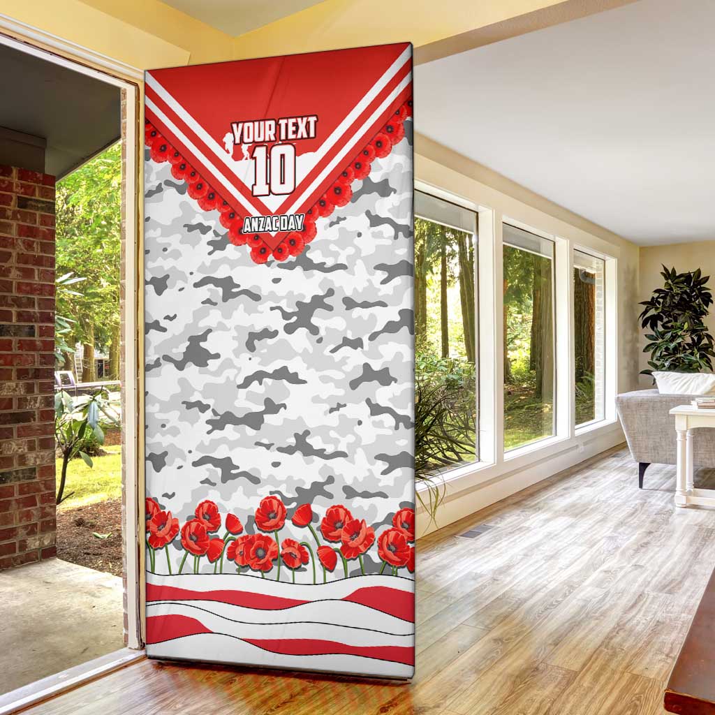 Personalised Sydney Swans ANZAC Door Cover Military Remembrance Australian Football Mascot Camouflage
