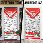Personalised Sydney Swans ANZAC Door Cover Military Remembrance Australian Football Mascot Camouflage