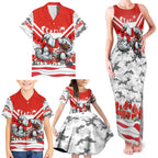 Personalised Sydney Swans ANZAC Family Matching Tank Maxi Dress and Hawaiian Shirt Military Remembrance Australian Football Mascot Camouflage