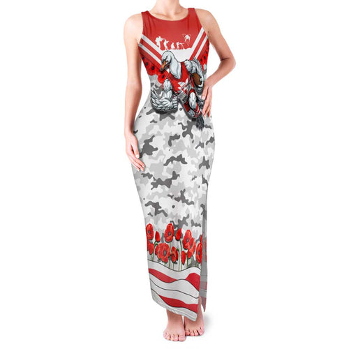 Personalised Sydney Swans ANZAC Family Matching Tank Maxi Dress and Hawaiian Shirt Military Remembrance Australian Football Mascot Camouflage