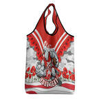 Personalised Sydney Swans ANZAC Grocery Bag Military Remembrance Australian Football Mascot Camouflage