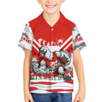 Personalised Sydney Swans ANZAC Hawaiian Shirt Military Remembrance Australian Football Mascot Camouflage