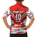 Personalised Sydney Swans ANZAC Hawaiian Shirt Military Remembrance Australian Football Mascot Camouflage