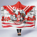 Personalised Sydney Swans ANZAC Hooded Blanket Military Remembrance Australian Football Mascot Camouflage