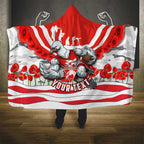 Personalised Sydney Swans ANZAC Hooded Blanket Military Remembrance Australian Football Mascot Camouflage