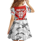Personalised Sydney Swans ANZAC Kid Short Sleeve Dress Military Remembrance Australian Football Mascot Camouflage