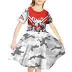 Personalised Sydney Swans ANZAC Kid Short Sleeve Dress Military Remembrance Australian Football Mascot Camouflage