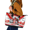 Personalised Sydney Swans ANZAC Leather Tote Bag Military Remembrance Australian Football Mascot Camouflage