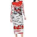 Personalised Sydney Swans ANZAC Long Sleeve Bodycon Dress Military Remembrance Australian Football Mascot Camouflage