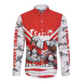 Personalised Sydney Swans ANZAC Long Sleeve Button Shirt Military Remembrance Australian Football Mascot Camouflage