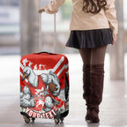 Personalised Sydney Swans ANZAC Luggage Cover Military Remembrance Australian Football Mascot Camouflage
