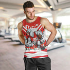 Personalised Sydney Swans ANZAC Men Tank Top Military Remembrance Australian Football Mascot Camouflage