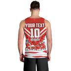 Personalised Sydney Swans ANZAC Men Tank Top Military Remembrance Australian Football Mascot Camouflage