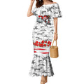 Personalised Sydney Swans ANZAC Mermaid Dress Military Remembrance Australian Football Mascot Camouflage