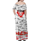 Personalised Sydney Swans ANZAC Off Shoulder Maxi Dress Military Remembrance Australian Football Mascot Camouflage