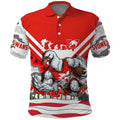 Personalised Sydney Swans ANZAC Polo Shirt Military Remembrance Australian Football Mascot Camouflage