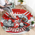 Personalised Sydney Swans ANZAC Round Carpet Military Remembrance Australian Football Mascot Camouflage