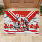 Personalised Sydney Swans ANZAC Rubber Doormat Military Remembrance Australian Football Mascot Camouflage