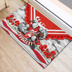 Personalised Sydney Swans ANZAC Rubber Doormat Military Remembrance Australian Football Mascot Camouflage