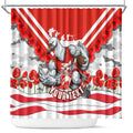 Personalised Sydney Swans ANZAC Shower Curtain Military Remembrance Australian Football Mascot Camouflage