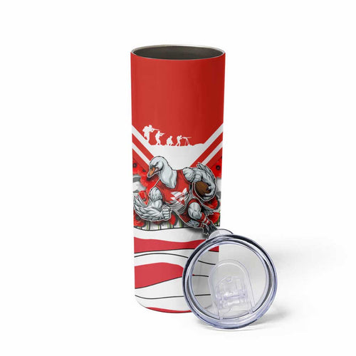 Personalised Sydney Swans ANZAC Skinny Tumbler Military Remembrance Australian Football Mascot Camouflage