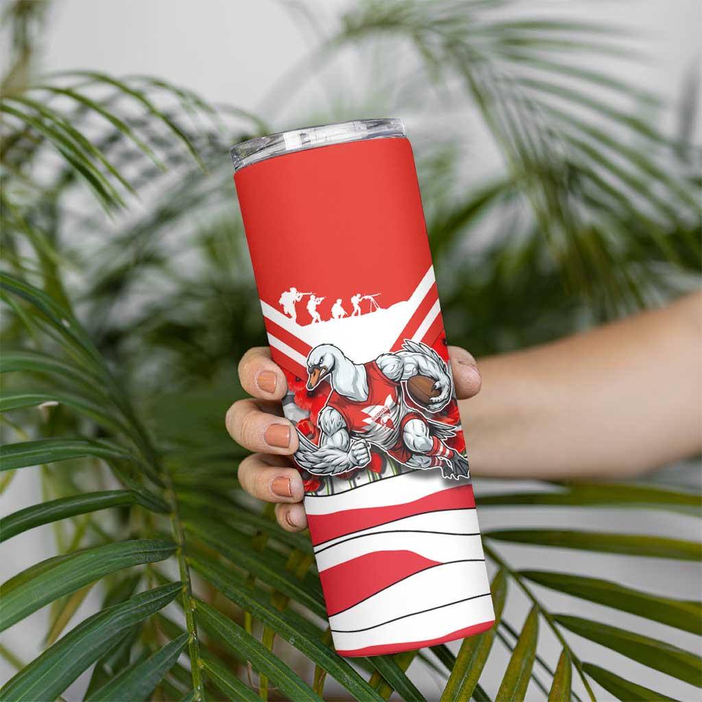 Personalised Sydney Swans ANZAC Skinny Tumbler Military Remembrance Australian Football Mascot Camouflage