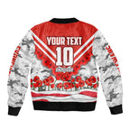 Personalised Sydney Swans ANZAC Sleeve Zip Bomber Jacket Military Remembrance Australian Football Mascot Camouflage