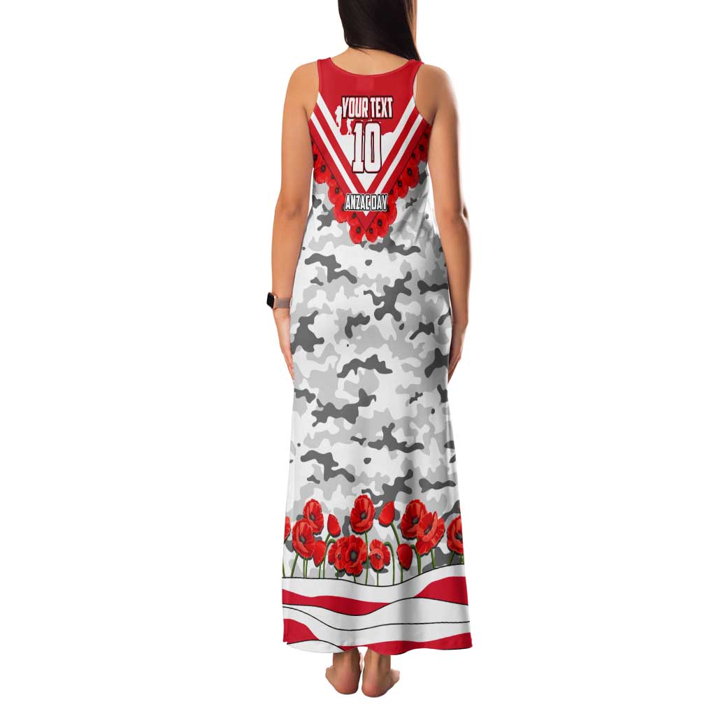 Personalised Sydney Swans ANZAC Tank Maxi Dress Military Remembrance Australian Football Mascot Camouflage