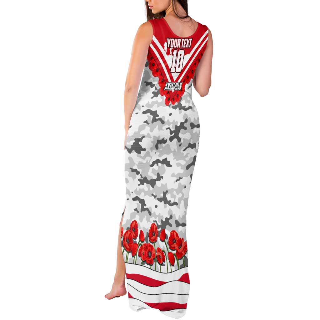 Personalised Sydney Swans ANZAC Tank Maxi Dress Military Remembrance Australian Football Mascot Camouflage