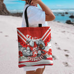 Personalised Sydney Swans ANZAC Tote Bag Military Remembrance Australian Football Mascot Camouflage