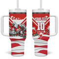 Personalised Sydney Swans ANZAC Tumbler With Handle Military Remembrance Australian Football Mascot Camouflage