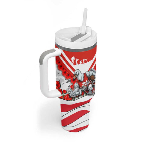 Personalised Sydney Swans ANZAC Tumbler With Handle Military Remembrance Australian Football Mascot Camouflage