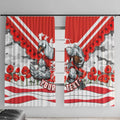 Personalised Sydney Swans ANZAC Window Curtain Military Remembrance Australian Football Mascot Camouflage