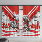 Personalised Sydney Swans ANZAC Window Curtain Military Remembrance Australian Football Mascot Camouflage