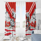 Personalised Sydney Swans ANZAC Window Curtain Military Remembrance Australian Football Mascot Camouflage