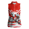 Personalised Sydney Swans ANZAC Women Sleeveless Polo Shirt Military Remembrance Australian Football Mascot Camouflage