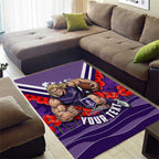 Personalised Fremantle Dockers ANZAC Area Rug Military Remembrance Australian Football Mascot Camouflage