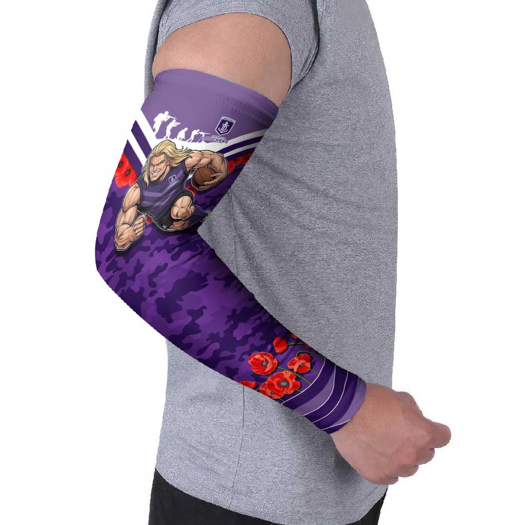Personalised Fremantle Dockers ANZAC Arm Sleeves Military Remembrance Australian Football Mascot Camouflage