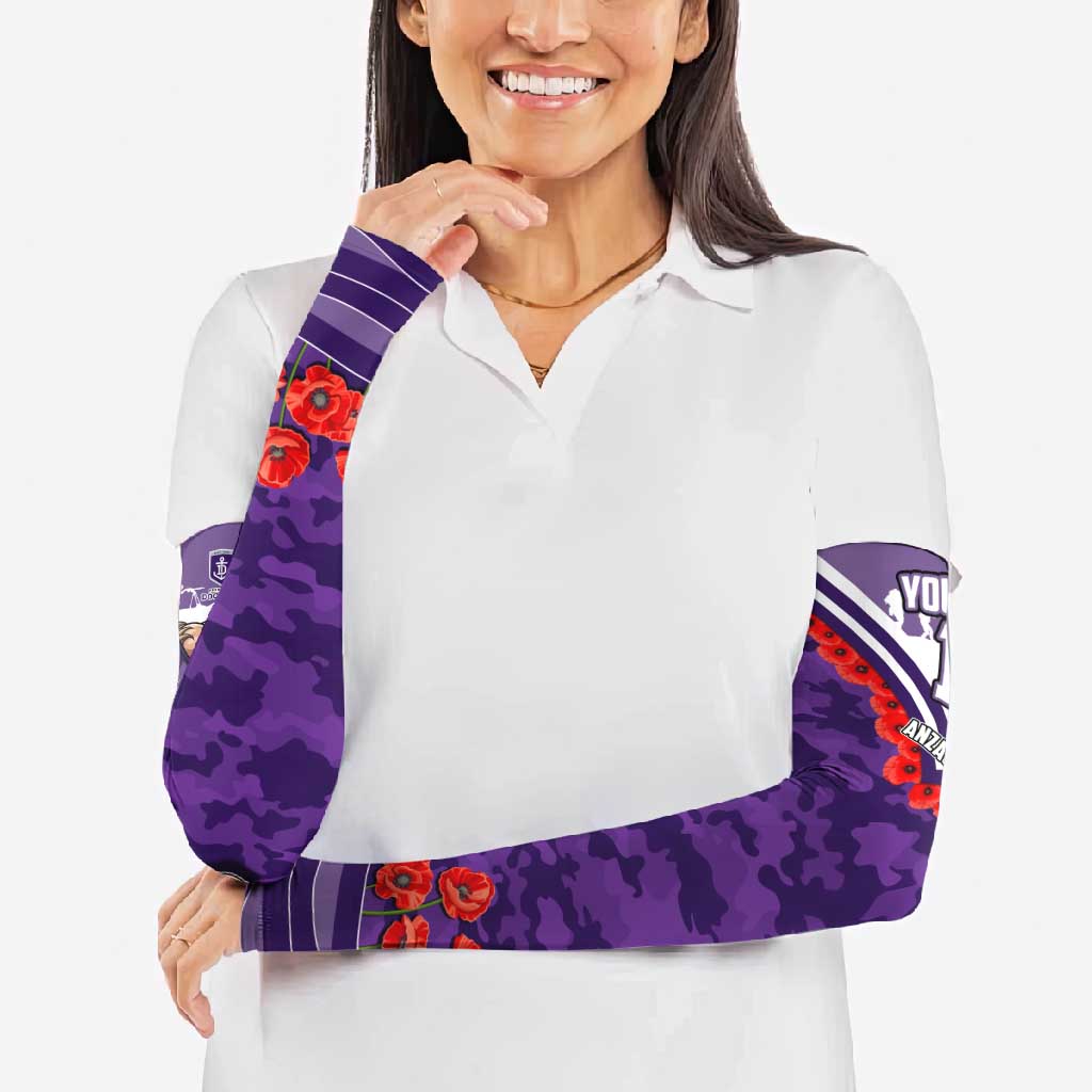 Personalised Fremantle Dockers ANZAC Arm Sleeves Military Remembrance Australian Football Mascot Camouflage