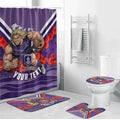 Personalised Fremantle Dockers ANZAC Bathroom Set Military Remembrance Australian Football Mascot Camouflage