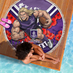 Personalised Fremantle Dockers ANZAC Beach Blanket Military Remembrance Australian Football Mascot Camouflage