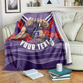 Personalised Fremantle Dockers ANZAC Blanket Military Remembrance Australian Football Mascot Camouflage