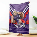 Personalised Fremantle Dockers ANZAC Blanket Military Remembrance Australian Football Mascot Camouflage