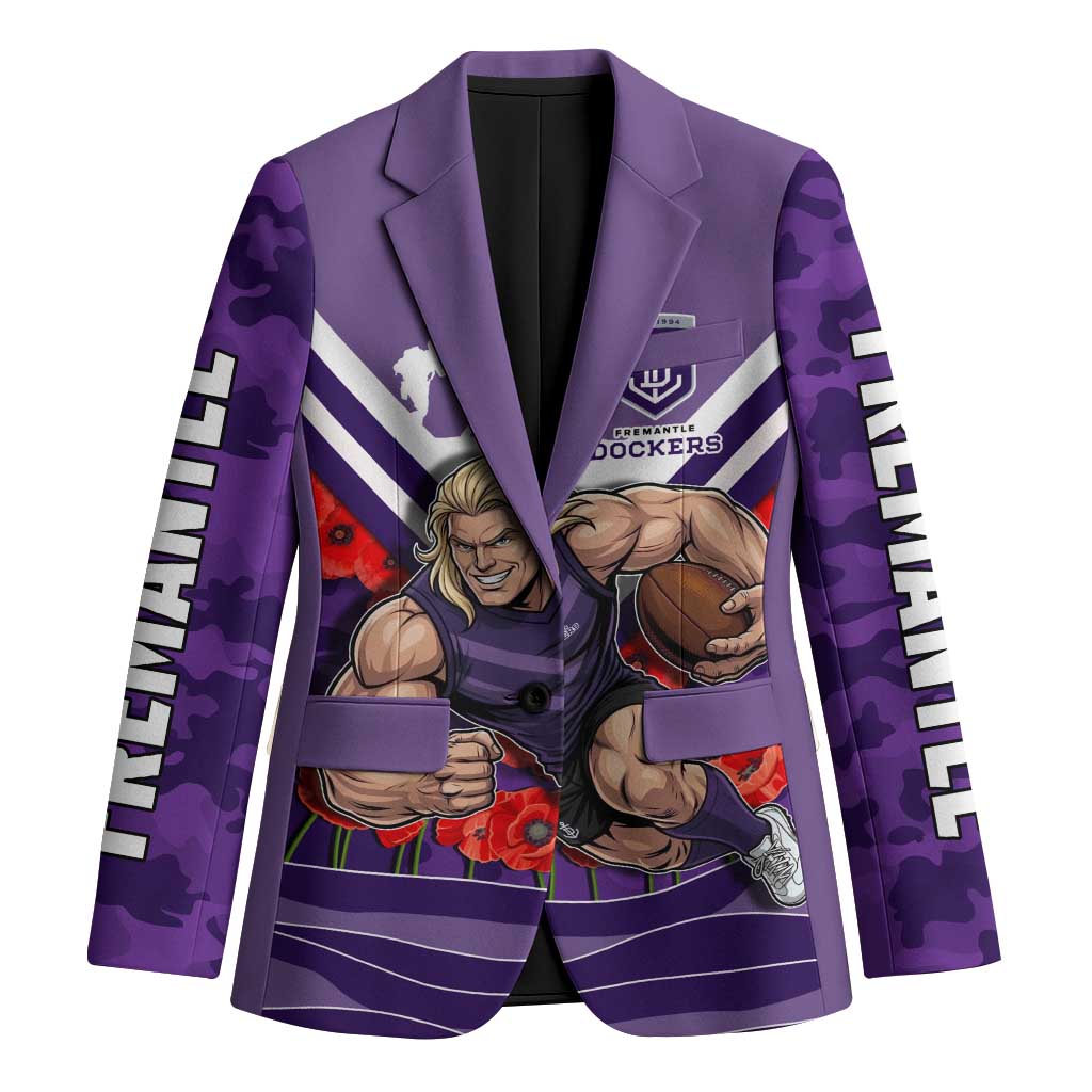 Personalised Fremantle Dockers ANZAC Blazer Military Remembrance Australian Football Mascot Camouflage