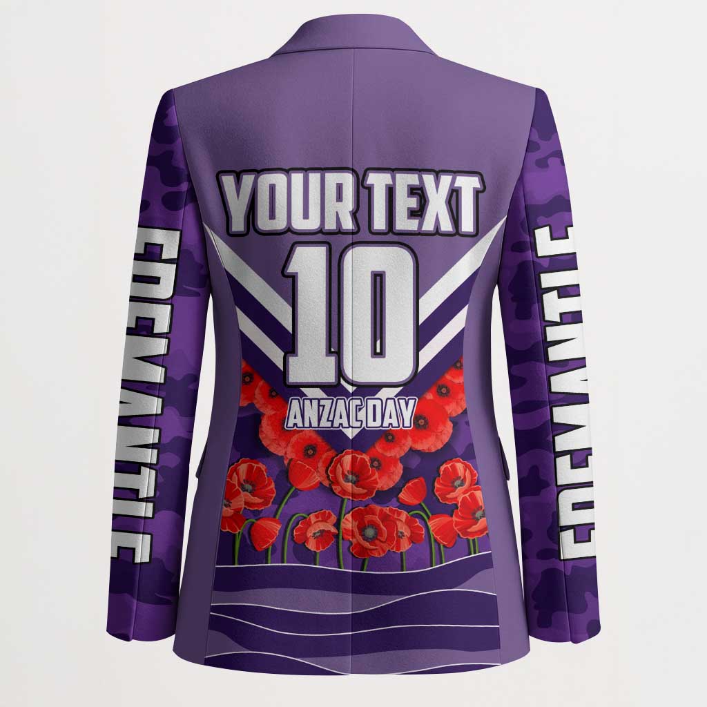Personalised Fremantle Dockers ANZAC Blazer Military Remembrance Australian Football Mascot Camouflage