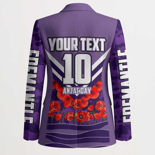 Personalised Fremantle Dockers ANZAC Blazer Military Remembrance Australian Football Mascot Camouflage